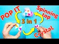 Magic origami 3 in 1 fidget toy pop it crystal and spinning top  easy origami