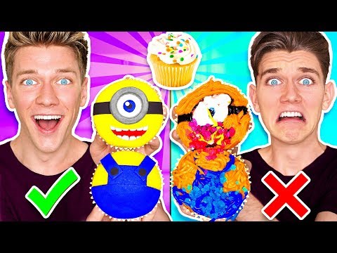 cupcake-art-challenge!!!-learn-how-to-make-minions-star-wars-jedi-&-mario-nintendo-food-diy-pancake