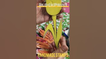 Handmade Blocks | Handmade Block Print Stamps #shorts #blockprinting #fabricprintingathome