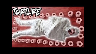 1,000 LAYERS OF TOILET PAPER MUMMY TORTURE CHALLENGE!!