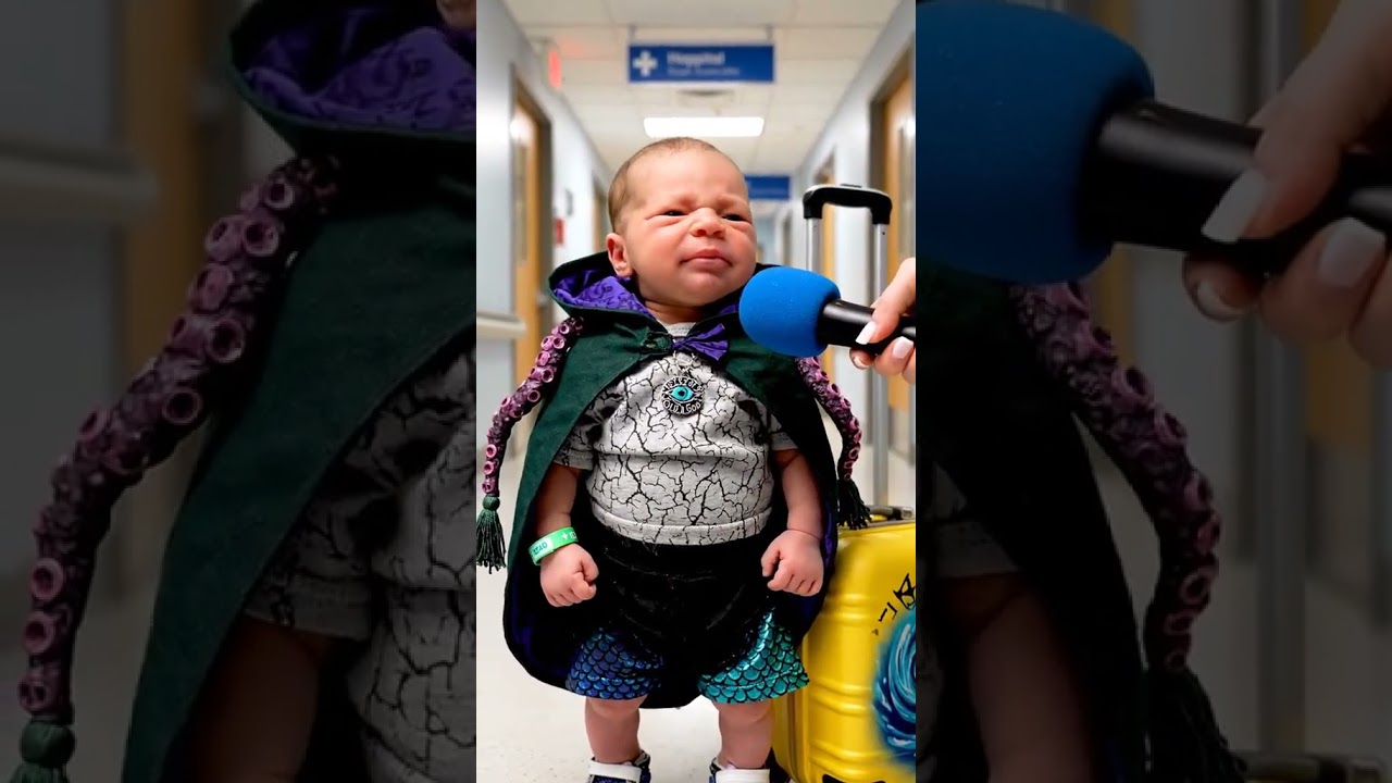 У этого малыша потрясающий костюм на Хэллоуин!