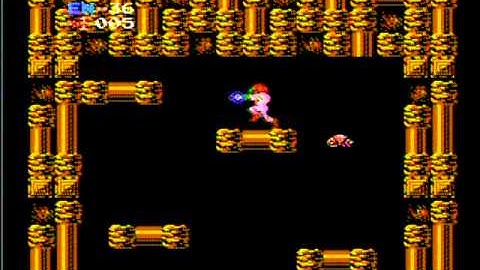 Metroid NES - Brinstar - Door Glitch - Golden Staircase Room