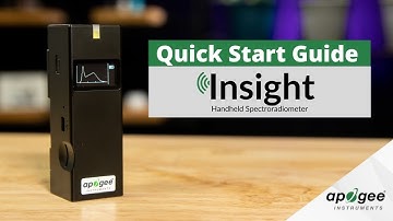 Apogee InSight Spectroradiometer User Guide