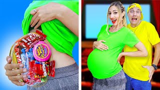 SNEAKING FOOD Into The Movie Theater | SNEAK CANDY EVERYWHERE! Weird Ideas \& Tricks