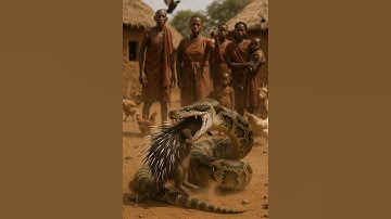 Shocking! Porcupine vs Python: A Deadly Standoff Caught by Villagers