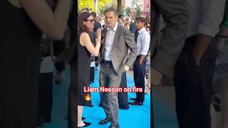 Liam Neeson Makes a striking Red Carpet Appearance ❤️🎗️✨#liam #hollywood
