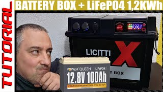 Power Station Fai Da Te ? TUTORIAL licitti battery box + Power Queen 12v 100Ah