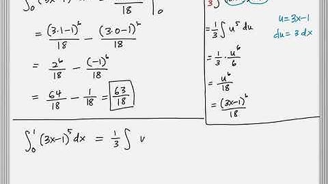 Section 5.5 Extra Example (Definite Integral with Substitution)