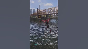 Crossing the Bridge with Web Wings and water slide 💯🔥 #spiderman2gameplay