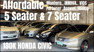 MURANG 7 SEATER & 5 SEATER // INNOVA..MONTERO..AVANZA..HONDA CITY..HONDA CIVIC