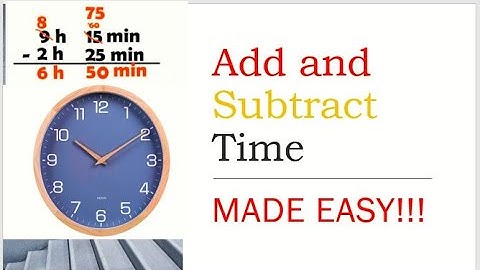 How to Add and Subtract Time in Hours and Minutes| Learning with the Passleys