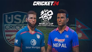 Nepal Vs Usa Warm Up Match Highlights In Cricket 24 | NEP VS USA Warm Up Match | Mr Dost