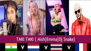 Miniatura de vídeo de "TAKI TAKI || Cover version || Aish | Emma | Dj snake || Which one you like most.."