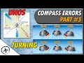 Magnetic compass errors turning