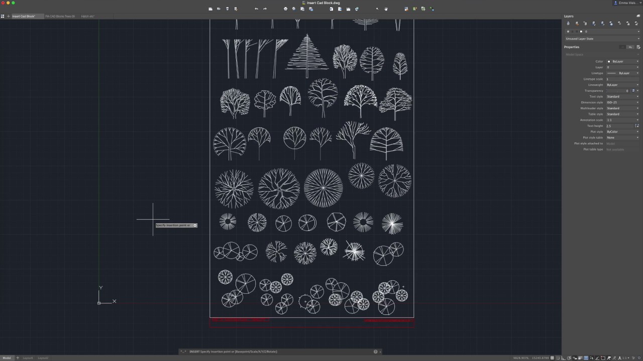 How To Insert A Cad Block Into Autocad Youtube