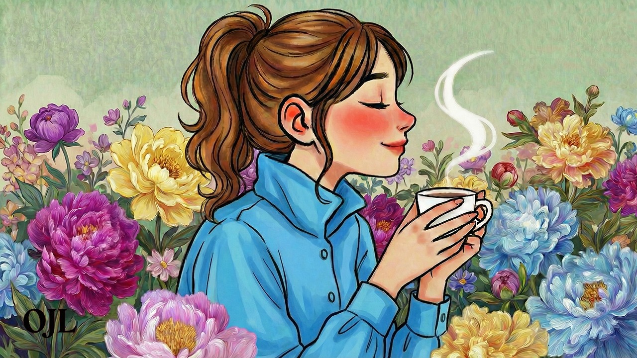 Spring is here in Paris Café 🌸 French Vintage Jazz Paris Café