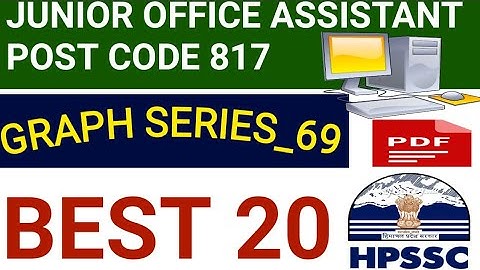 HPSSC JOA IT POST CODE 817 || BEST 20 QUESTIONS || GRAPH SERIES || 3 सालों से लगातार पुछे जा रहे हैं