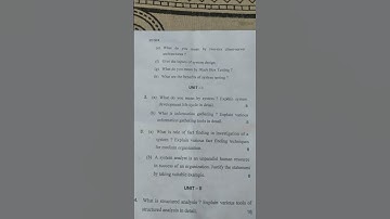bca 2nd sem question paper/structured system analysis and design #igu #bca #college #paper #question