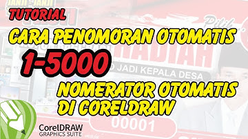 BELAJAR COREL DRAW MEMBUAT NOMOR URUT OTOMATIS DI COREL | NUMERATOR NOTA | NUMERATOR KUPON