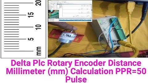 Delta Plc Rotary Encoder Distance Millimeter (mm) Calculation PPR=50 Pulse