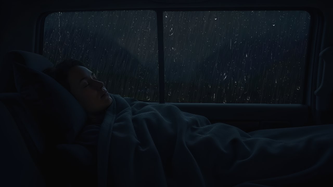 Rainy Night Car Ambience with Natural Rain Sounds for Relaxation, Sleep and Stress Relief
