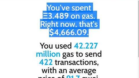 How to see how much gas fees spent on ethereum network.
