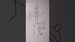 SILENCE PLEASE line art tutorial #lineart #silence #shorts #tutorial