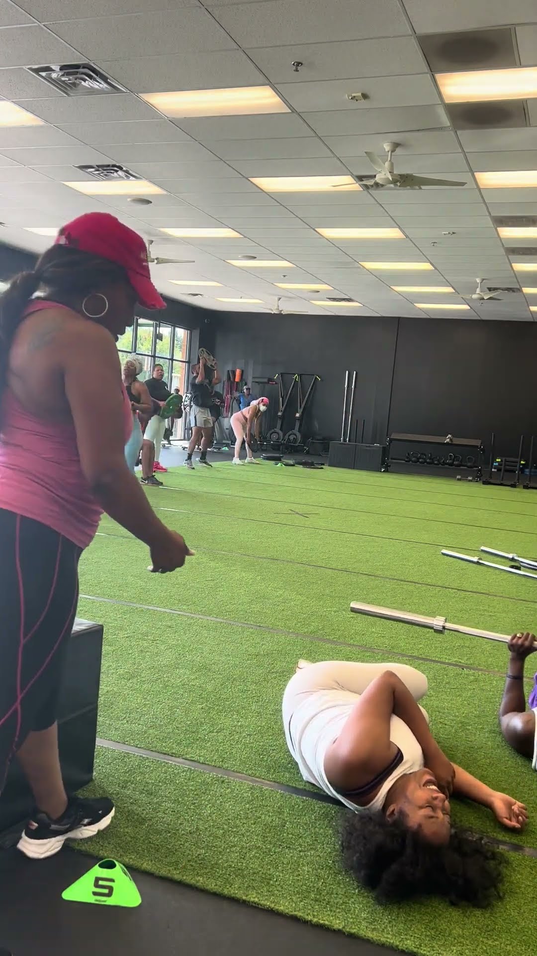 Failed Box Jump Attempt During Circuit Workout