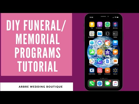 DIY Funeral/memorial programs tutorial