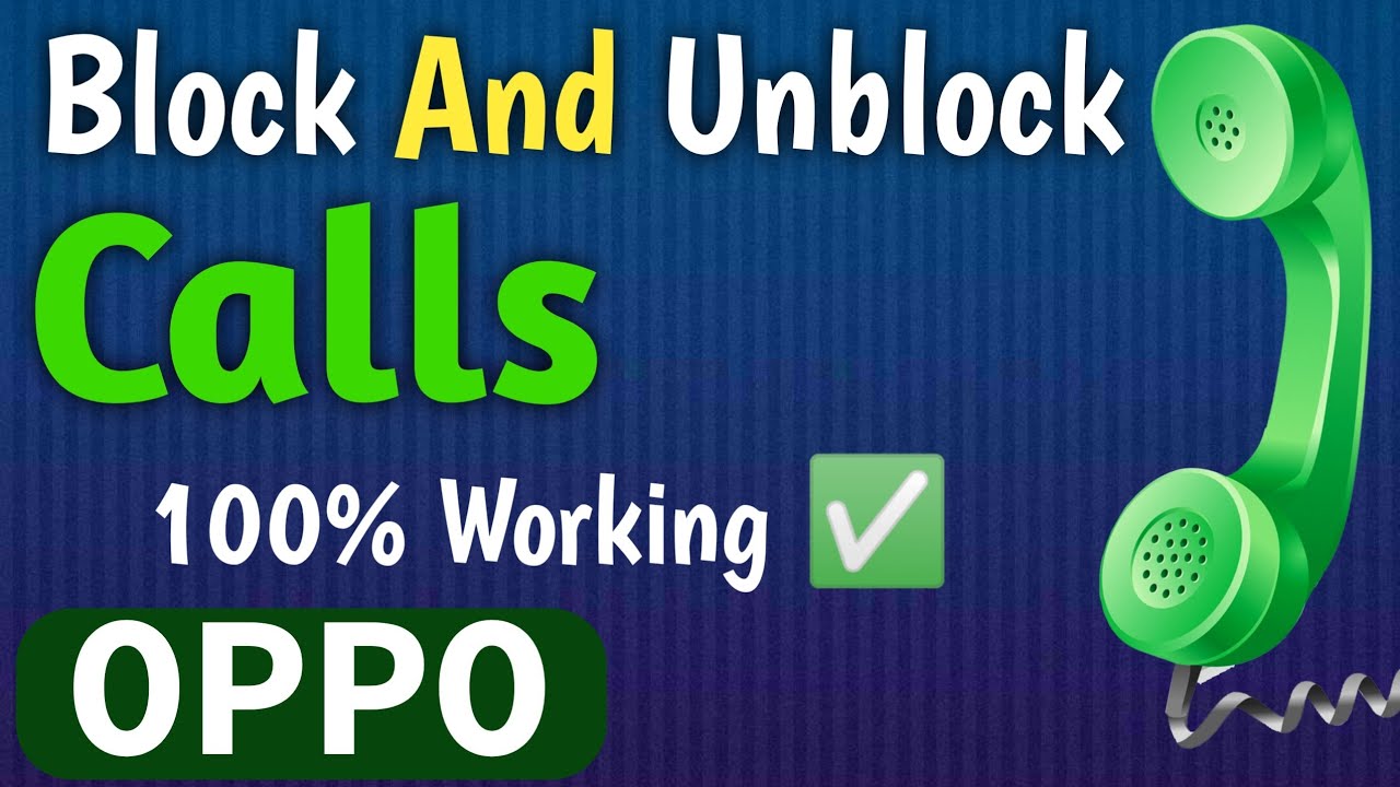 How to Block and Unblock Phone Number on Oppo Android Mobile  YouTube