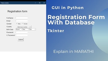 Registration form using tkinter | GUI in python|