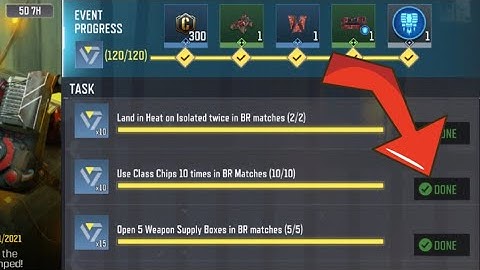 Call Of Duty Mobile Use Class Chips 10 times in BR Matches Task Complete