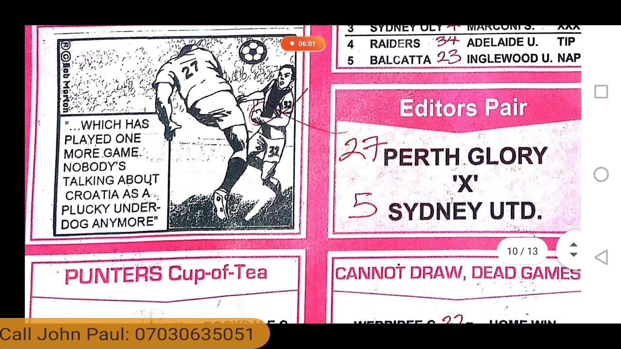 Current Soccer Research, Bob Morton, RSK KEYS for 2020/21 Aussie Pools Season