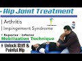 HIP JOINT TREATMENT ( ARTHRITIS | IMPINGEMENT SYNDROME ) : SUPERIOR-INFERIOR MOBILIZATION TECHNIQUE.