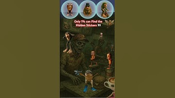 Only 1% can Find the Hidden Stickers 👀  #oddoneout #challenge #quiz