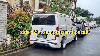 cara bikin side skirt/bodykit samping granmax pakai alumunium baja ringan..