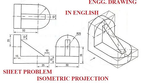 Draw Isometric View (Que No.7) and Isometric Projection.#Learningengineer #Engineeringdrawing #MSBTE