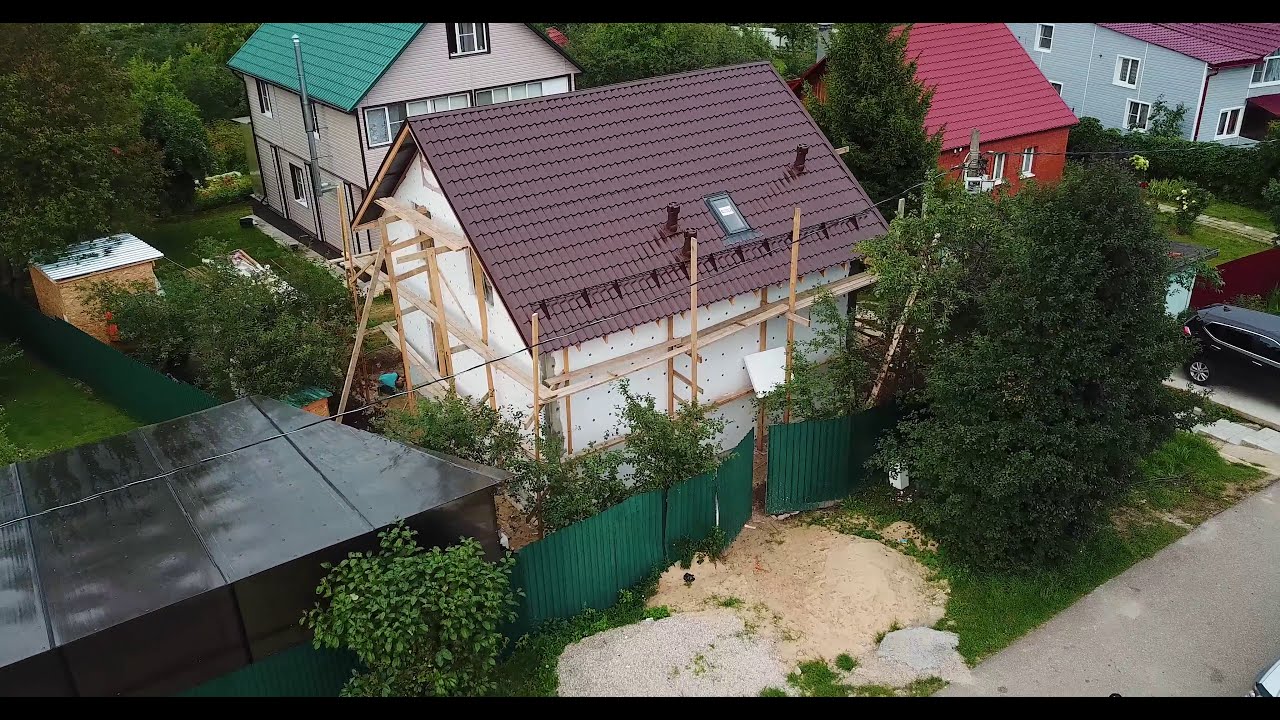 Строительство дома из газобетона с утеплением и штукатуркой фасада ...