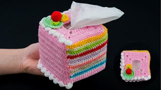 Unusual Crochet Napkin Holder In The Shape Of A Cake - Diy A Gift