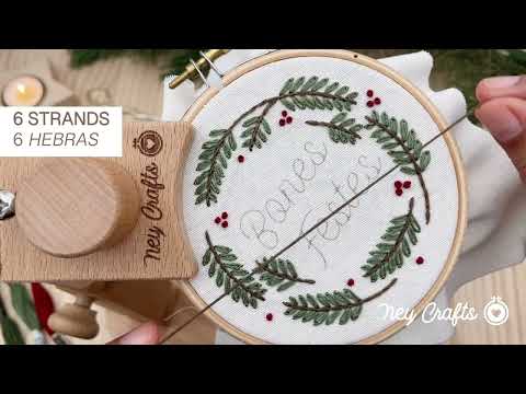How to embroider christmas ornament. Bones Festes (Merry Christmas)