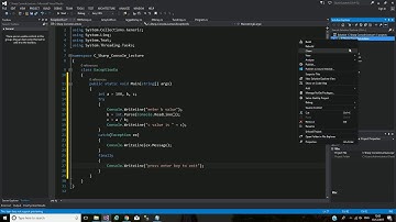 C# Console Exception Handling #17