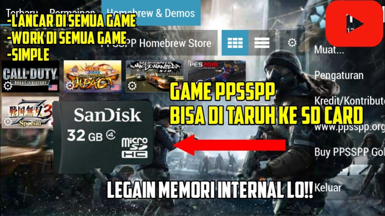Mudah Pindah File game ppsspp ke sd card YouTube