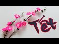 Cách Làm Hoa Đào Bằng Giấy Nhún / Paper Flower / Góc nhỏ Handmade