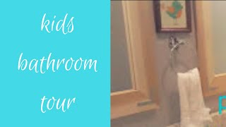 tour of our 3 kids small shared bathroom.