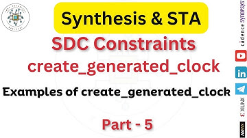 Voorbeelden van het maken van een gegenereerde klok | Deel 5 | SDC-beperkingen | Synthese en STA