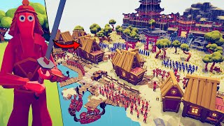 Beach Invasion Siege of JAPAN CASTLE is EPIC!  New TABS Map Creator Update!