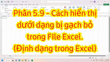 Phần 5.9 - Cách hiển thị dưới dạng bị gạch bỏ trong FIle Excel.(Định dạng trong Excel)