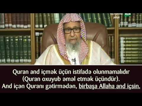 Qurana and içmək olarmı? – Şeyx Saleh  bin Fovzan əl-Fovzan