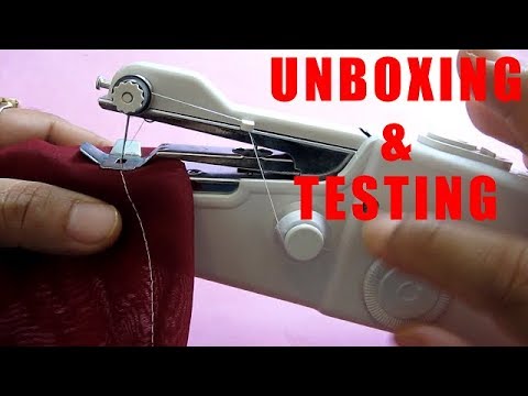 Portable and Cordless Handheld Sewing Machine | Unboxing &