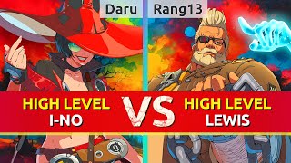 GGST ▰ Daru (I-No) vs Rang13 (Goldlewis). High Level Gameplay